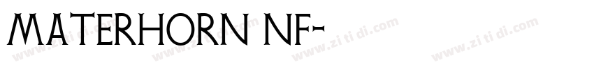 Materhorn NF字体转换